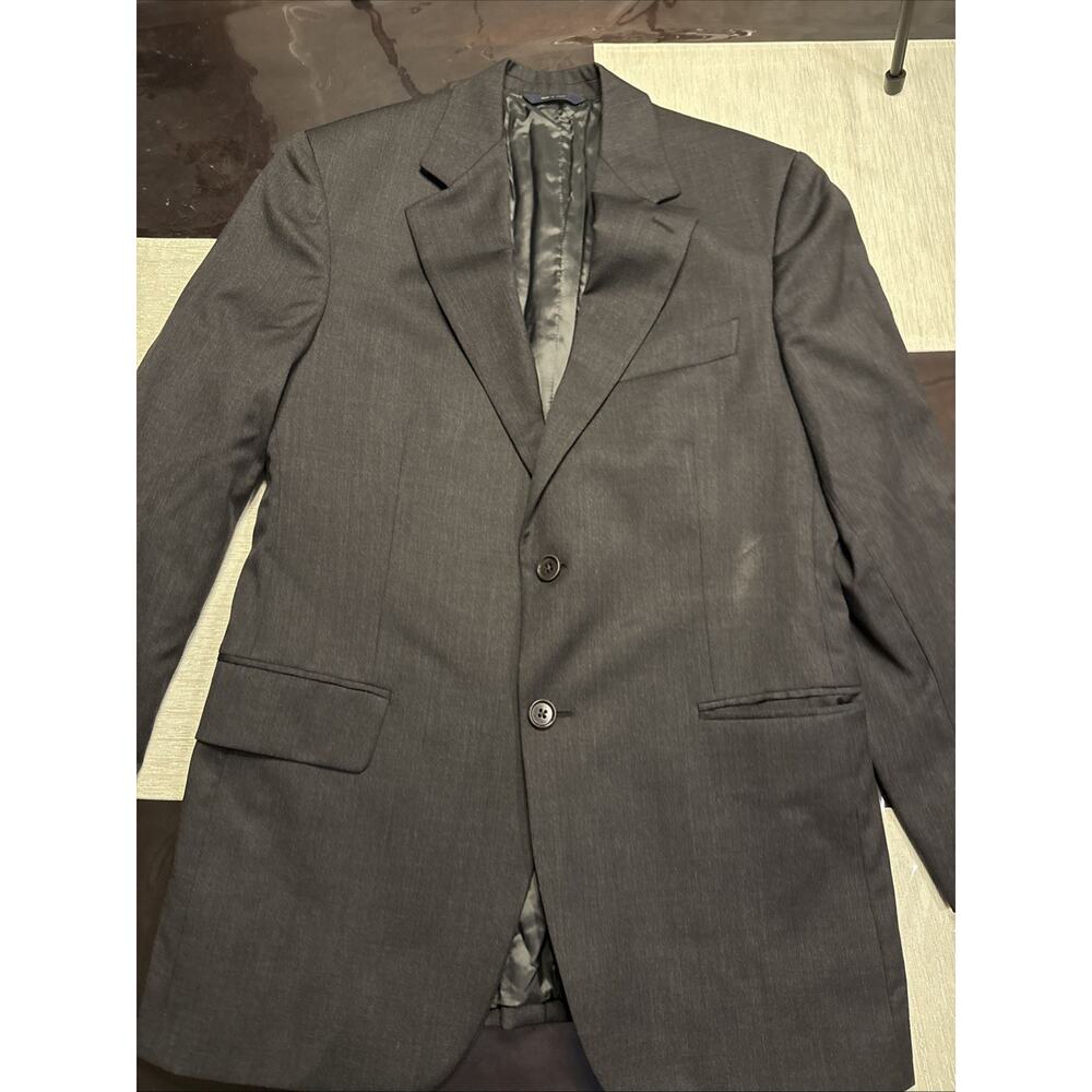 Brooks Brothers Two Button Blazer Gray Charcoal Wool Men Size 38S